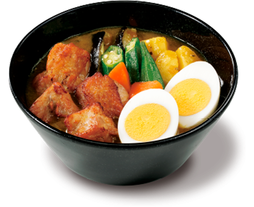 ローストチキンスープカレー プラス ゆでタマゴ