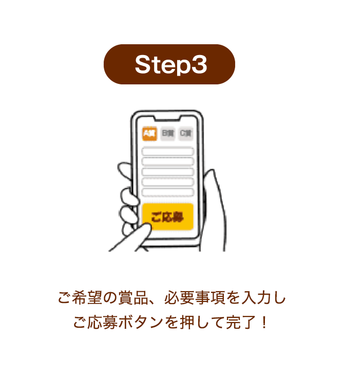 STEP3 必要事項を入力し「ご応募ボタン」を押して完了!