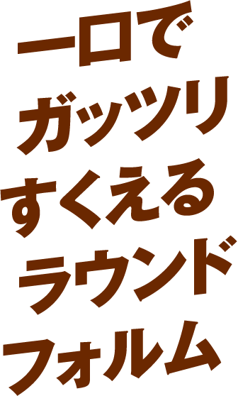 一口でガッツリすくえるラウンドフォルム