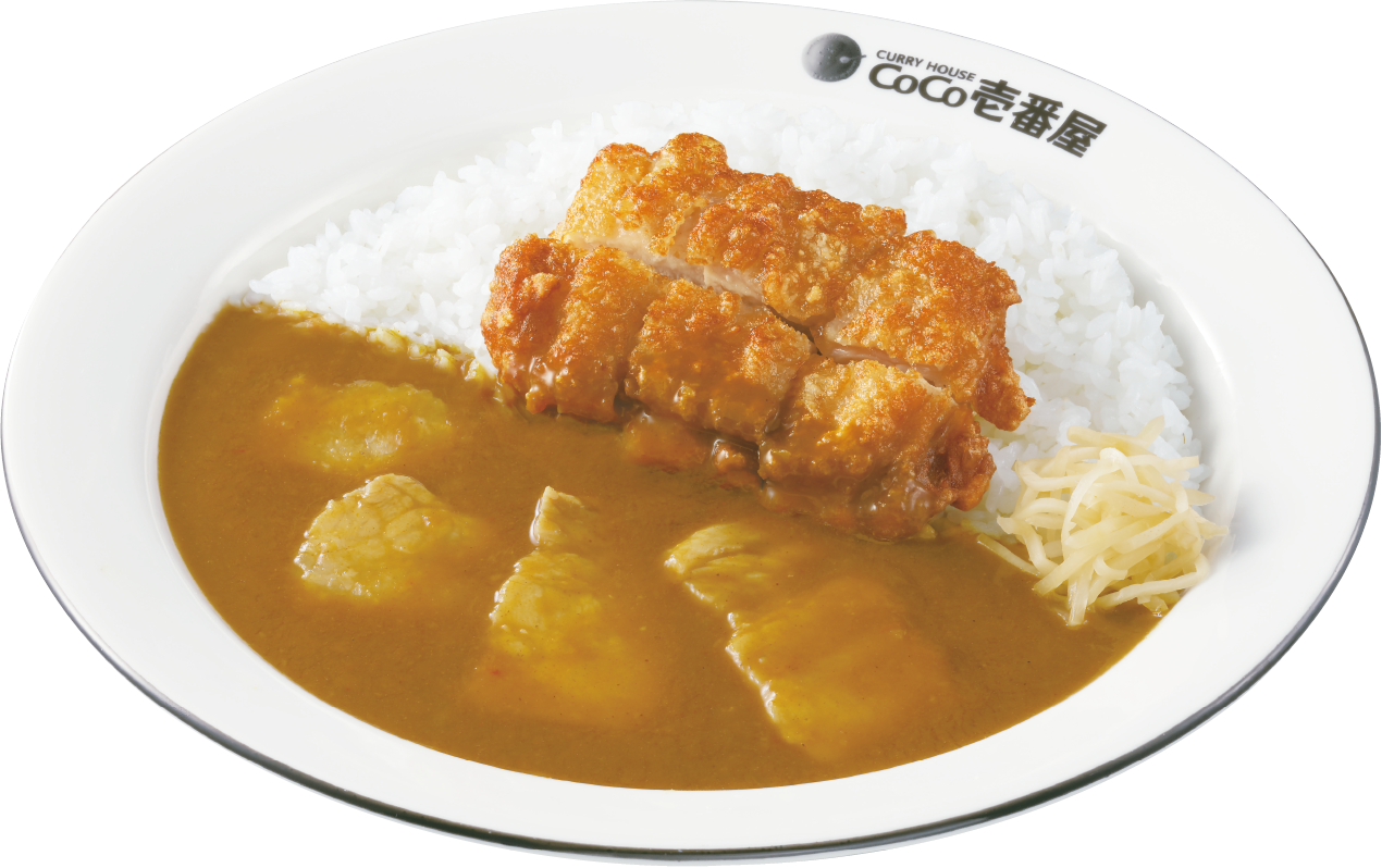 塩豚角煮ジンジャーカレープラスパリパリチキン
