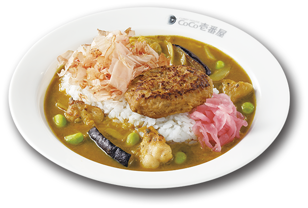 炭火焼きチキンと和の出汁カレー プラス ハンバーグ（1個）写真