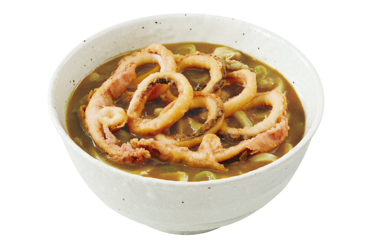 カレーうどん＋イカ