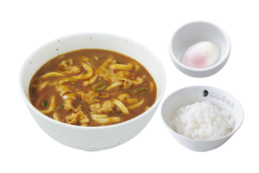 麺類｜カレーうどん＋ライス（150g）＋半熟タマゴ