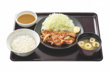 夜定食メニュー(20店舗限定)|甘辛肉炒め定食(カレーソース付き)
