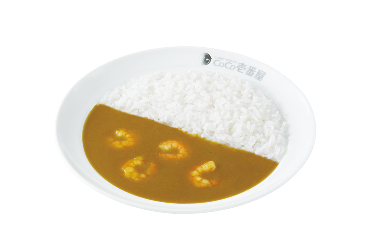 ハーフポークカレー＋ハーフエビにこみ