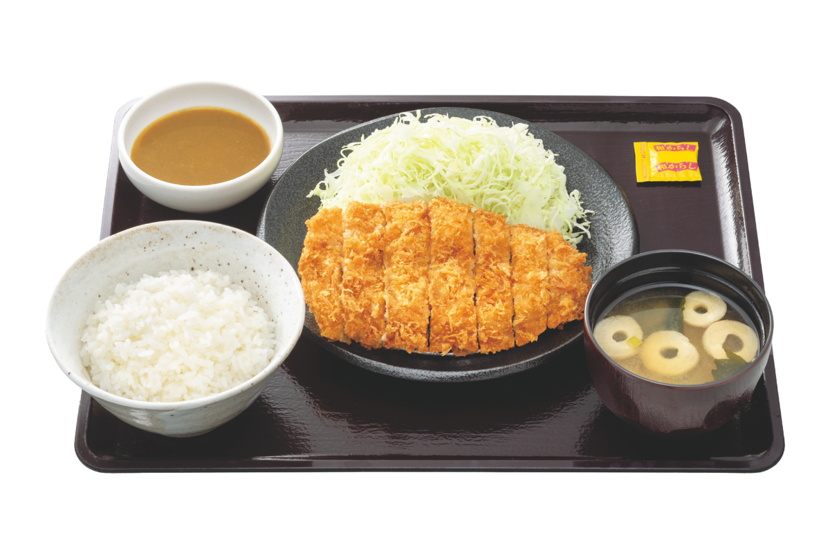 手仕込とんかつ定食（カレーソース付き）