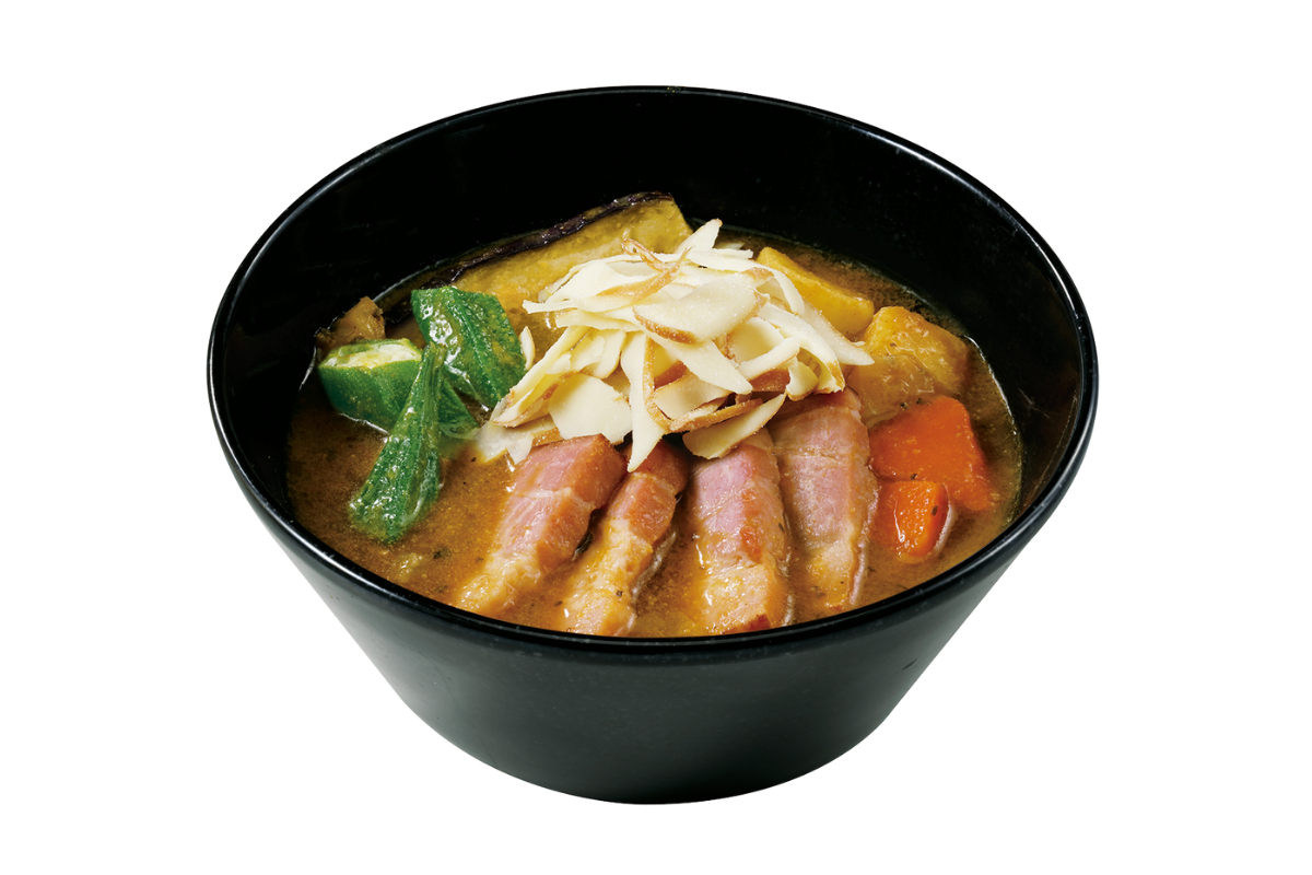 【予告】厚切りベーコンとスモークチーズのスープカレー(ライス付)